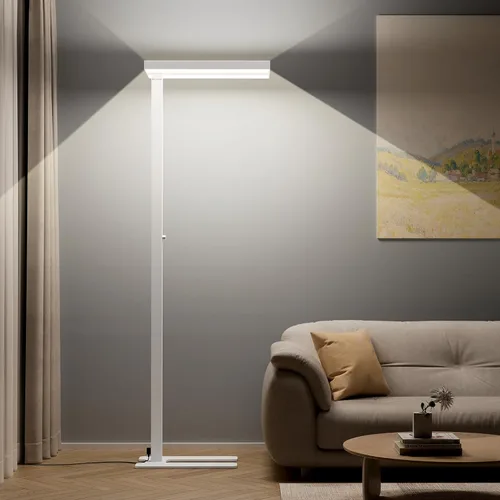 Miniatura 12 de Lámpara de pie LED Honeywell 8000LM, 02E Gen Sunturalux Luz de pie de lectura que cuida los ojos, 80W Luz natural moderna 4000K regulable de 77