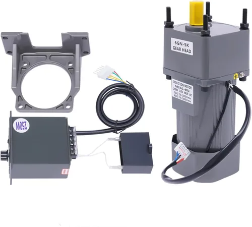 Miniatura 15 de Motor de engranajes eléctrico 110V 250W 10K Monofásico de alto par motor reductor de engranajes de CA 0-135 RPM Controlador de velocidad variable