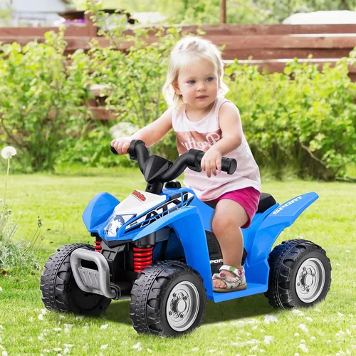 Miniatura 2 de OLAKIDS Cuatrimoto para niños, vehículo eléctrico de 6 V para niños pequeños, coche de juguete motorizado de 4 ruedas con batería para niños y niñas