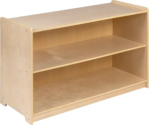 Flash Furniture Hercules - Armario de madera de 2 secciones para el aula escolar para uso comercial o doméstico, seguro, diseño apto para niños, 24