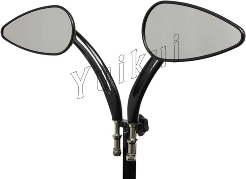Miniatura 2 de Espejos universales cromados y negros con calavera para Yamaha FZ-09 2014-2017/FZ1 N 2006-2015/XSR