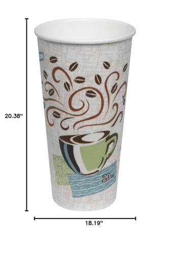 Miniatura 13 de Dixie PerfecTouch - Tazas de café de papel de 20 onzas por GP PRO, diseño de neblina de café, 500