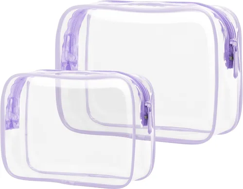 Miniatura 16 de PACKISM Neceser aprobado por la TSA, paquete de 2 – 1 mediano de cuarto de galón de mano de la TSA y 1 grande para equipaje facturado, bolsa de 4