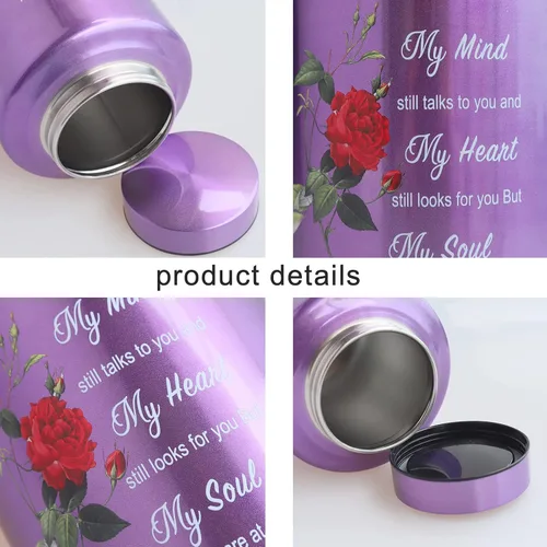 Miniatura 4 de Urnas grandes de hasta 200 libras para adultos, urna de cremación humana, urna decorativa para cenizas humanas con urna de rosa con bolsa