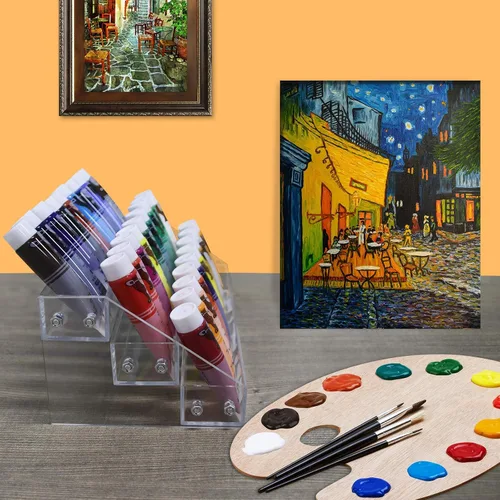 Miniatura 2 de Soporte de estante de 3 capas de acrílico transparente para organizador de esmalte de uñas, almacenamiento de aceite esencial, gafas de sol