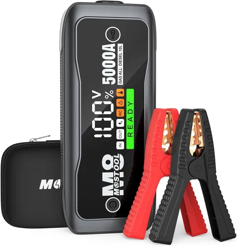 Miniatura 10 de MOSTOOL M6 4000A Arrancador con pantalla HD inteligente, paquete de arranque portátil de 12V y refuerzo de batería de coche con carga rápida