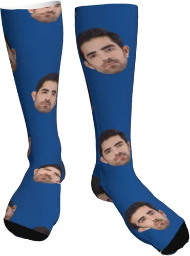 Calcetines de cara de mascotas personalizados para hombres y mujeres con foto de amantes de las mascotas tamaño unisex para perro gato animales