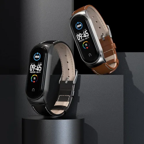 Miniatura 7 de Correa de repuesto de cuero genuino para Amazfit Band 5 Smart Bracelet Watch Accesorios