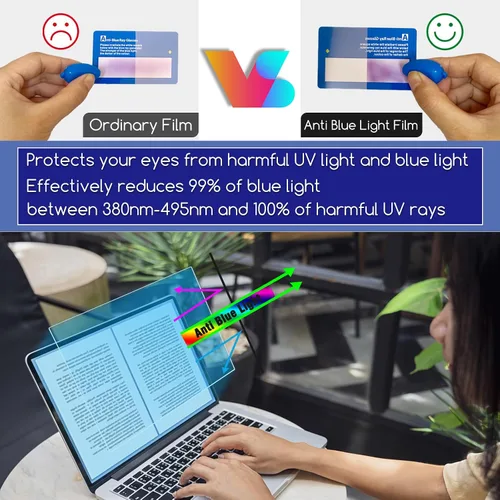 Miniatura 4 de KEANBOLL Paquete de 2 protectores de pantalla con bloqueo de luz azul para portátil ASUS ZenBook S 14 (UX5406), antideslumbrante y antihuellas