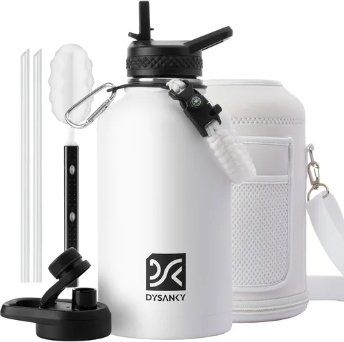 Miniatura 54 de DYSANKY Botella de agua aislada de 32 onzas, metal al vacío de acero inoxidable grueso, jarra de agua deportiva portátil para gimnasio y senderismo