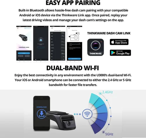 Miniatura 5 de THINKWARE U3000 4K Dash Cam delantera y trasera 2CH STARVIS 2 Sensor visión nocturna súper visión para cámara de coche 5GHZ WiFi GPS Radar modo