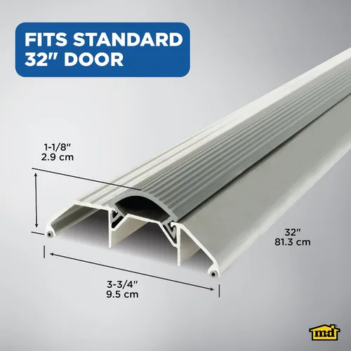 Miniatura 2 de M-D Building Products 08003 3-3/4 pulgadas x 1-1/8 pulgadas x 32 pulgadas. Umbral de alto perfil de aluminio plateado y vinilo resistente