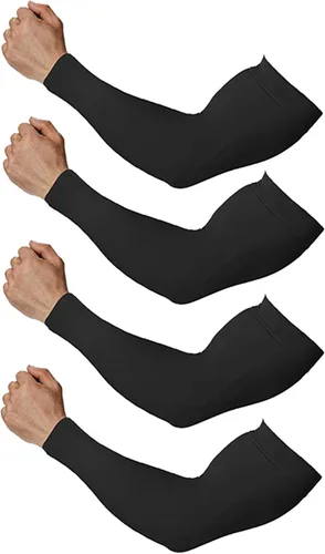 4 pares de mangas de brazo para hombres y mujeres - para cubrir tatuajes - manga deportiva refrescante para baloncesto, golf, fútbol