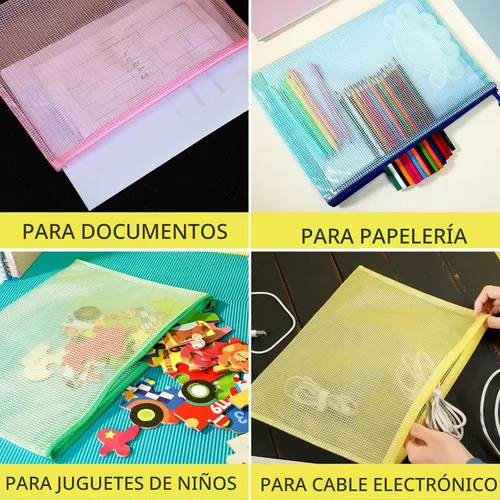 Miniatura 5 de LEOBRO Bolsas de malla con cremallera, bolsa con cremallera de 13.2 x 9.2 pulgadas, 4 bolsas de malla con cremallera, bolsas de almacenamiento