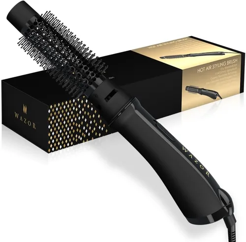 Cepillo de aire caliente para todo tipo de cabello - Secador de pelo iónico y estilizador con 2 controles simples de calor/2 velocidades, barril