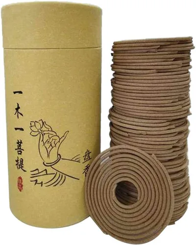 Taotenish 120pcs/caja espiral de incienso bobinas budista incienso espiral natural bobina incienso - sándalo