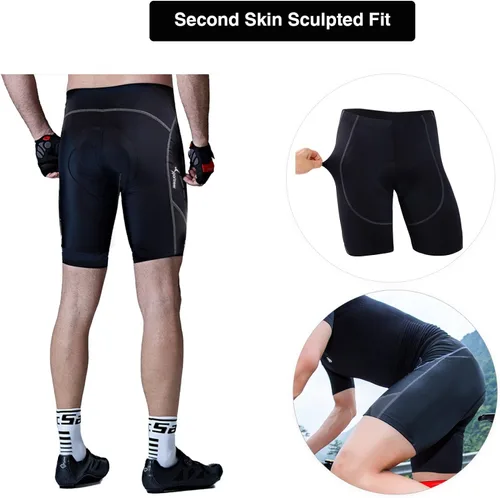 Miniatura 5 de Sportneer Padded Bike Shorts for Men - 4D Padding Mens Bicycle Cyling Tights Clothing for Road Bike Breathable Absorbent