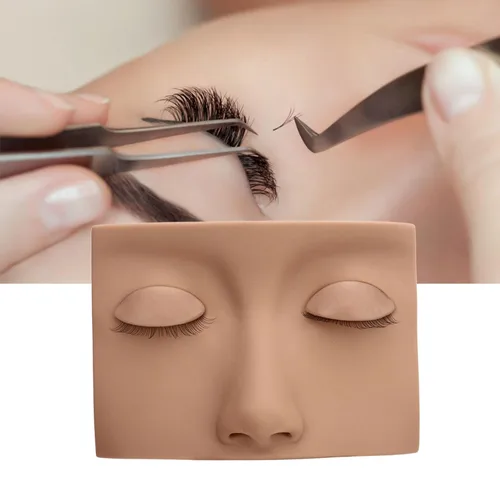 Miniatura 6 de Cabeza de maniquí de pestañas, cabeza de maniquí de pestañas de repuesto de silicona extraíble, extensión de pestañas, práctica de entrenamiento
