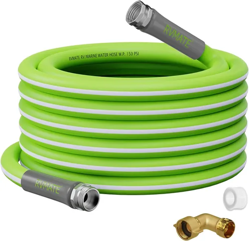 Miniatura 10 de RVMATE Manguera de agua para autocaravana de 15 pies, 5/8 pulgadas de diámetro interior, manguera de agua potable sin plomo, sin fugas, manguera