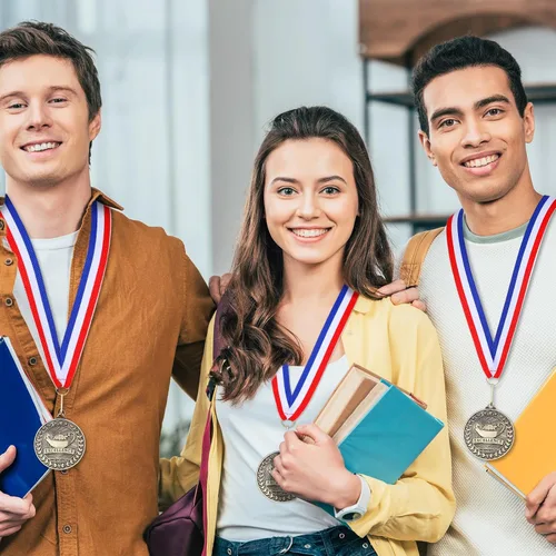 Miniatura 5 de Quelay 30 piezas Medallas de premio de 2" al por mayor, medallas ganadoras de oro con cintas para el cuello, medallas de trofeo de metal, premio