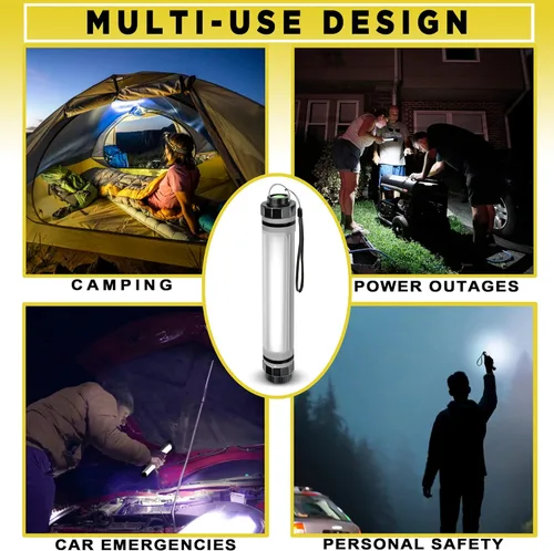 Miniatura 7 de SunJack LightStick Camplight - Linterna LED recargable impermeable y banco de energía Linterna de camping portátil para senderismo, mochilero