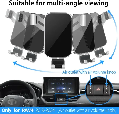 Miniatura 5 de LUNQIN - Soporte de teléfono para automóvil para Toyota RAV4 XLE Premium Adventure TRD Off-Road Limited 2019-2025 y RAV4 Hybrid XSE Limited