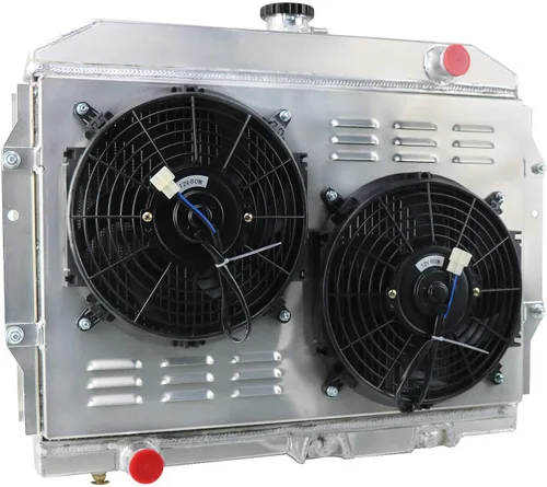Miniatura 2 de Radiador de 3 filas compatible con AMC Rambler/Javelin AMX/SST/DPL V8 1959 1960 1965 1967 1969 1970 1972 Radiador de aluminio+ ventilador