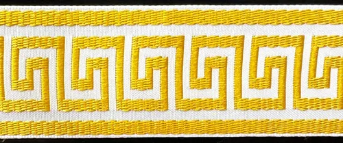 Miniatura 10 de Cinta tejida jacquard griega de 1-3/4 pulgadas, 6 yardas continuas (A)