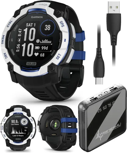 Miniatura 9 de Garmin Instinct 3 45mm, pantalla AMOLED, reloj inteligente GPS resistente para exteriores, bisel reforzado con metal, linterna incorporada, hasta 18
