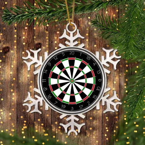 Miniatura 3 de Adorno de copo de nieve de peltre personalizado para decoración de árbol de Navidad