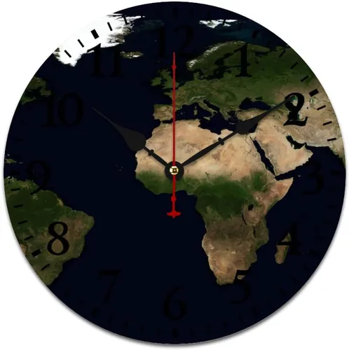 Miniatura 15 de Reloj de pared de madera con mapa del mundo antiguo, estilo nostálgico, Atlas histórico, diseño vintage, impresión de madera, reloj de pared