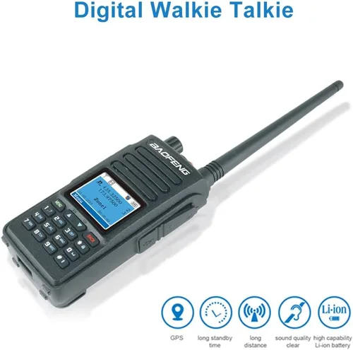 Miniatura 6 de Baofeng DM-1702 con GPS 5W Digital y Analógico Radio bidireccional Banda dual y modo dual DMR Walkie Talkie Ranura de tiempo dual Tier I y II DM1702