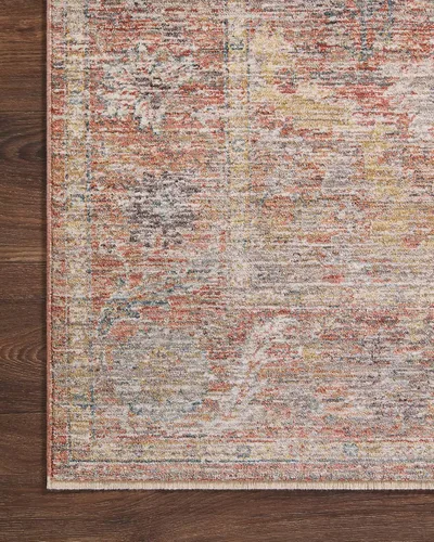 Miniatura 7 de Loloi Magnolia Home by Joanna Gaines Millie Collection MIE-04, tapete de 7 pies 10 pulgadas x 10 pies, 0.25 pulgadas de altura, atardecer/multi