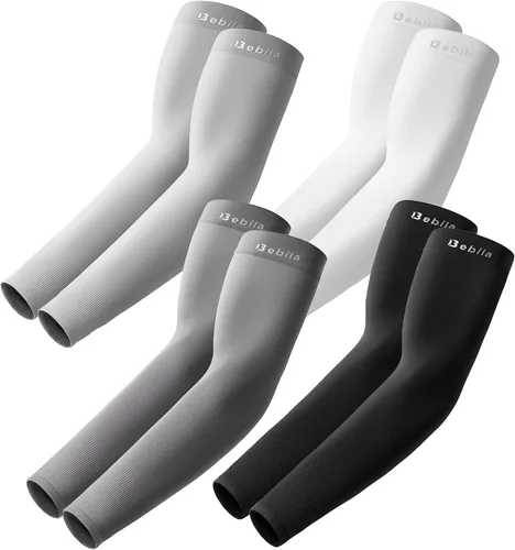 Miniatura 7 de Bebila Mangas de brazo para hombres y mujeres, protección solar UV, mangas de compresión de enfriamiento para baloncesto, golf, al aire libre