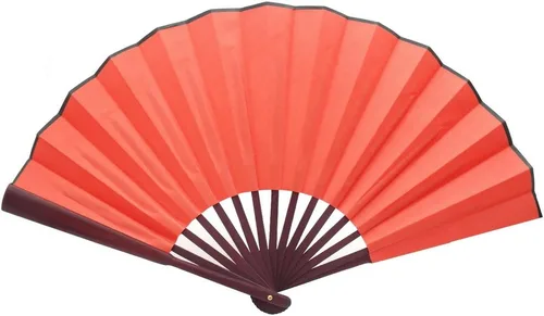 Miniatura 10 de TRENDBOX Ventilador plegable de mano tradicional chino de tela de nailon de 12 pulgadas, ventilador de mano para dibujo artístico, refrescante