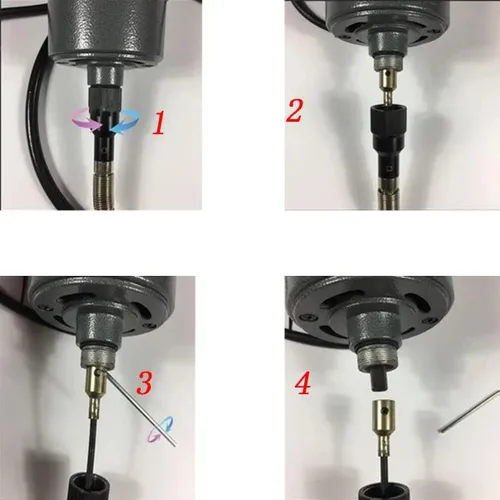 Miniatura 6 de 2 cables de eje flexible interior de 5/32 pulgadas para herramienta de molienda rotativa con 2 cepillos de carbono, accesorio de eje flexible