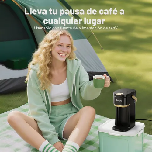Miniatura 7 de Tastyle Cafetera de Una Sola Porción de Una Taza, para Cápsulas K y Café Molido, Mini Cafetera con Mango Portátil, Tamaño de Preparación de 6 a 12