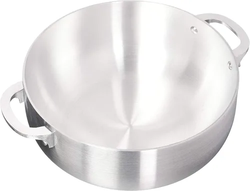 Miniatura 3 de Uniware Caldero de aluminio de calibre pesado con tapa de aluminio, plateado (juego de 6, 1.7/3.6/4.6/6.7/9.3/13 QT)