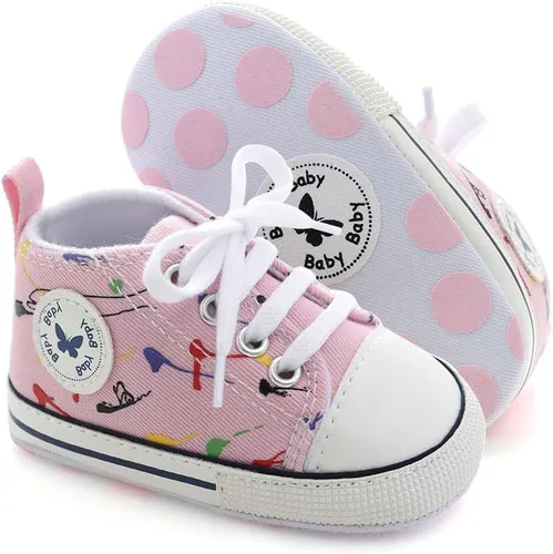 Zapatos de lona para bebés recién nacidos, suela suave, para los primeros pasos, zapatos planos para niños pequeños, zapatos de mezclilla unisex