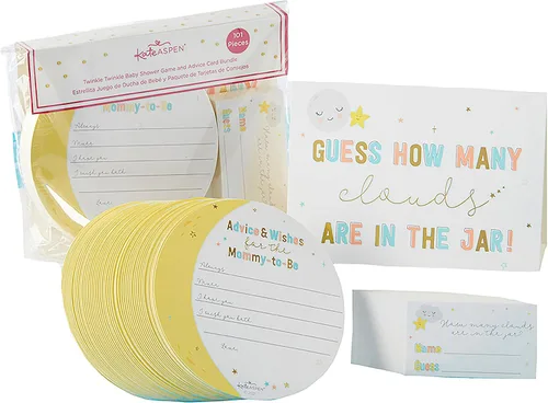 Miniatura 8 de Kate Aspen Twinkle Twinkle - Platos de papel decorativos de alta calidad de 7 pulgadas, suministros para fiestas (peso de 350 GSM, juego de 16)