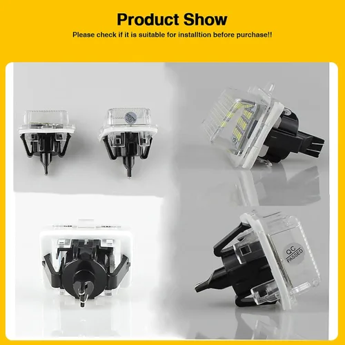 Miniatura 6 de Apmat - Conjunto de carcasa de lámpara de matrícula LED completa compatible con Mercedes-Benz W204 W204 5D W212 W216 W221 C E S CL Class Error