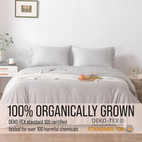 Miniatura 4 de Bella Coterie Juego de Sábanas de Viscosa de Bambú de Lujo Tamaño Queen 100% Cultivado Orgánicamente Ultra Suave Refrescante para Personas que