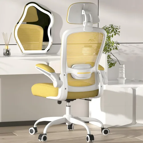 Miniatura 16 de Mimoglad Silla de Oficina, Silla de Escritorio Cómoda - Silla Ergonómica de Computadora de Respaldo Alto con Soporte Lumbar Ajustable y Negro mate