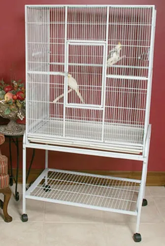 Jaula Mcage extra grande de 64" de hierro forjado para canarios, periquitos, cacatúas, pinzones, con puertas de anidación lateral, bandeja extraíble