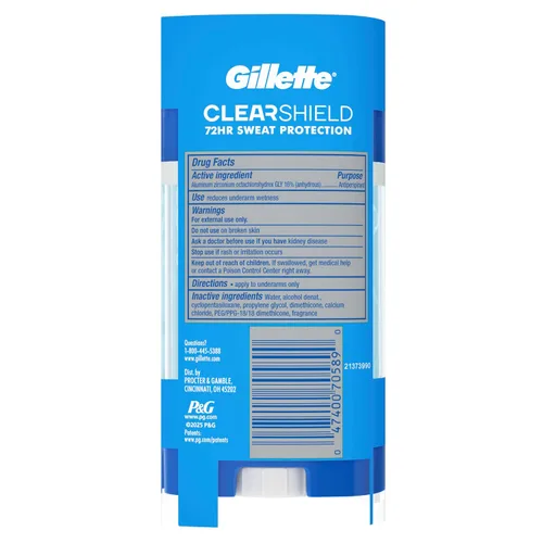 Miniatura 11 de Gillette Antitranspirante y desodorante para hombres, protección contra el sudor y el olor 72 horas, frescura de larga duración, tecnología
