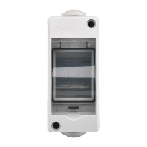 Caja de protección de distribución de ABS IP65, caja de distribución de disyuntor impermeable de 2 vías, caja de distribución de 2 rieles DIN Caja