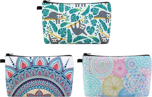 Miniatura 14 de MAGEFY 5 piezas Bolsa de maquillaje grande Estuche de maquillaje pequeño Bolso de maquillaje para bolso Bolso cosmético de viaje para mujer