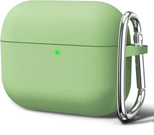 Miniatura 37 de Oakxco Funda de silicona para Airpods 3, bonita funda rígida femenina para Airpods de 3ª generación con llavero, gel de goma colorido suave de TPU