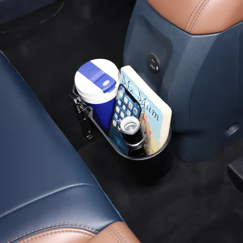 Bandeja organizadora expansora para portavasos trasero de automóvil compatible con Ford Maverick 2022-2024 para asiento de automóvil trasero doble
