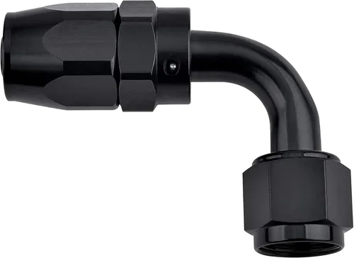 Miniatura 9 de EVIL ENERGY - Adaptador de manguera giratorio de 4AN de 45 grados para manguera trenzada CPE, color negro